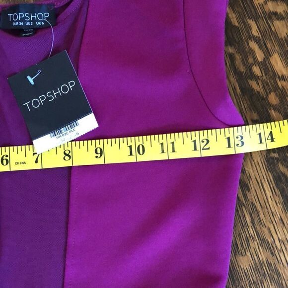 NEW Topshop raspberry fit and flare dress NWT - Picture 10 of 13
